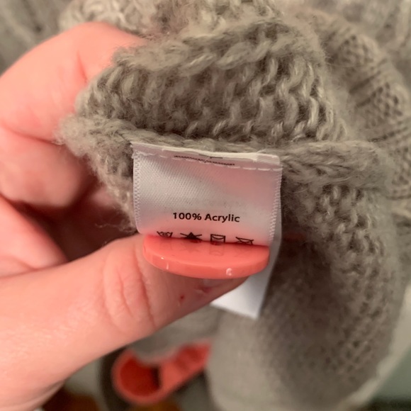 LLR Lucille Cardigan, Oversized, Gray and Pink - Picture 5 of 15